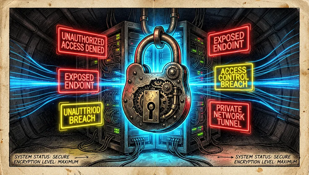 Ilustración cyberpunk en modo oscuro de "Simulación, no certeza". Una bola de cristal holográfica brillante descansa sobre una superficie oscura y reflectante. Dentro de la bola, un remolino caótico pero hermoso de flujos de datos neón y diminutos agentes de IA interactúan, formando múltiples caminos ramificados y futuros alternativos. Las palabras "Hipótesis" y "Exploración" se integran sutilmente en el brillo neón.